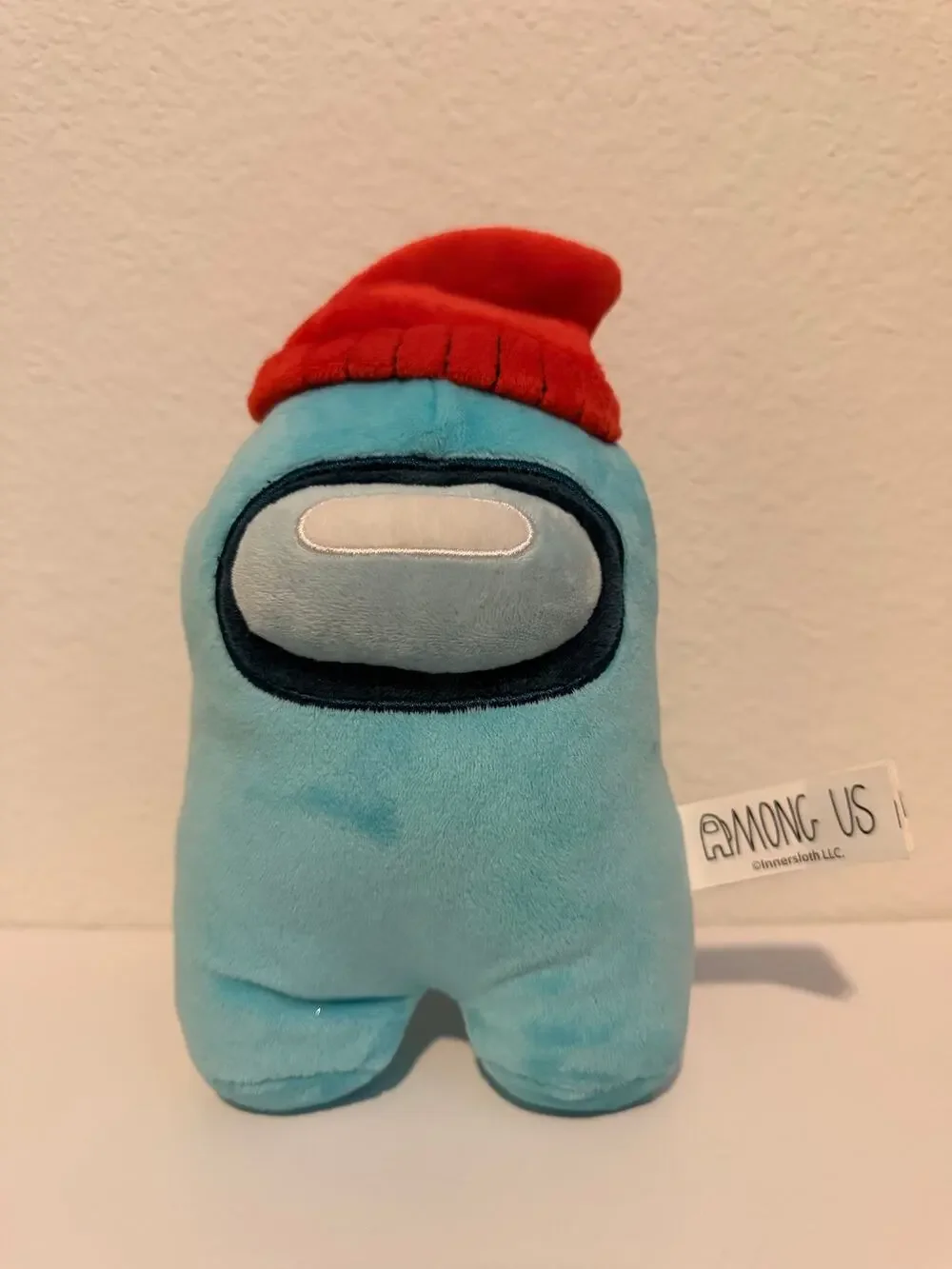 Among Us 8” Plush Toy Cyan with red Beannie by Just toys